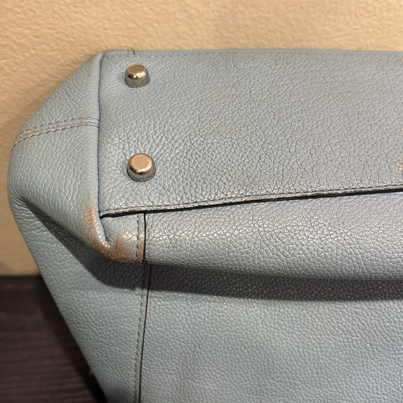 Coach Light Blue Leather Shoulder Bag - Picture 15 of 16